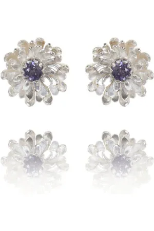 Amanda Coleman Dahlia Stud Earrings - Iolite