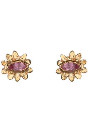 Amanda Coleman Marquise Flower Stud Earrings - Pink
