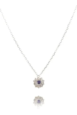 Amanda Coleman Simple Dahlia Pendant - Iolite