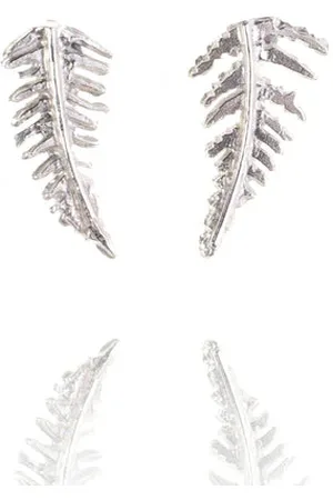 Amanda Coleman Botanical Fern Stud Earrings In Sterling