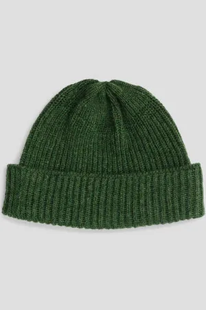 Jo Cranston Lambswool Fisherman’s Beanie In Serpentine