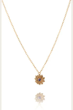 Amanda Coleman Simple Dahlia Pendant - Iolite