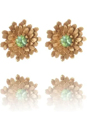 Amanda Coleman Plated Dahlia Stud Earrings