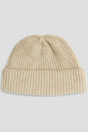 Jo Cranston Lambswool Fisherman’s Beanie In Swansdown