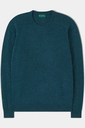 Alan Paine Lenzie Crew Neck Jumper Grecian Sea - 38