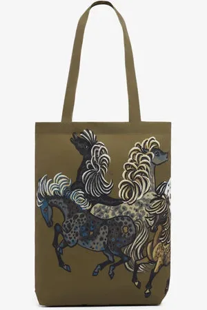 InouI Editions Borsa Shopper Western - Kaki