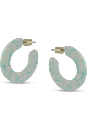 Big Metal London Annabelle Resin Hoops White/ London