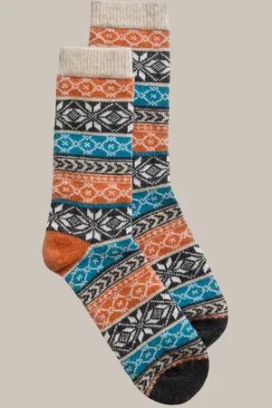 White Stuff Fairisle Wool Mix Socks - Multi