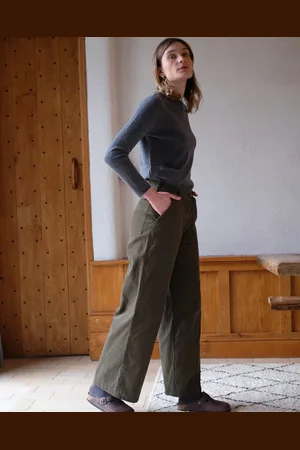 Bibico Harper Wide Leg Day Trousers In Needlecord - 8