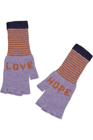 QUINTON & CHADWICK Love And Hope Fingerless Gloves - And Berry