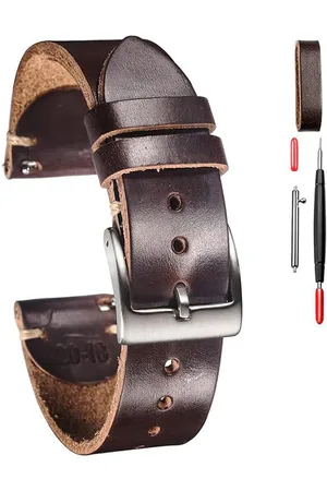 L´Atelier Horween Horsehide Leather Watch Strap - Dark - 20 Mm