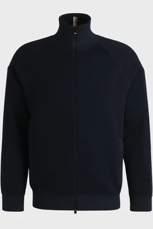 HUGO BOSS Boss - H-domico Full Zip Cardigan In Cotton & Virgin Wool In Dark 50519629 404 - M