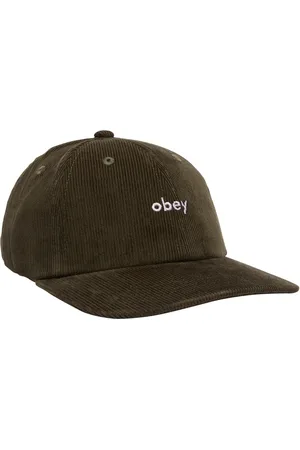Obey Casquette En Velours Vert Foncé