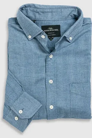 Rodd & Gunn - Barrhill Sports Fit Shirt In Chambray 006841-12 - S