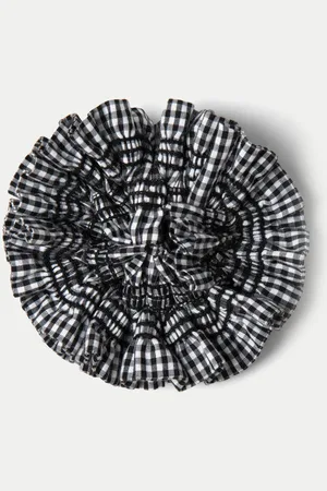 Damson Madder & Ecru Garter Scrunchie - | Onesize