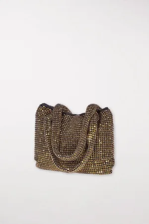 Luisa Cerano Sparkle Diamante Small Shoulder Bag Col: 500 , Size: - Os