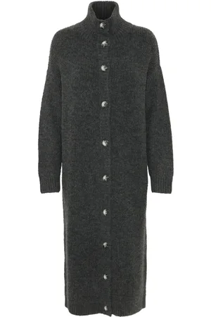B YOUNG Bymarianne Long Cardigan Dark Grey - Uk 10