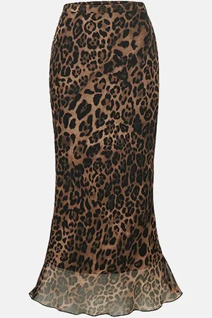 Riani Leopard Slim Fit Midi Skirt Col: 884 Multi - 8