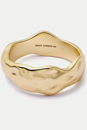 Daisy London Plated Organic Chunky Band Ring - | Xl