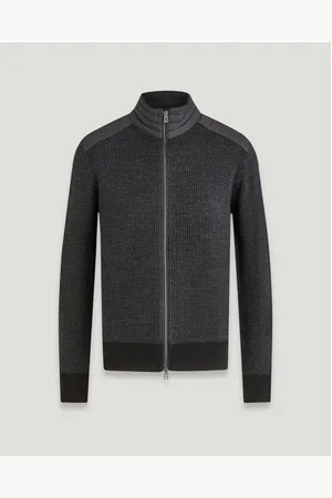 Belstaff Kelby Houndstooth Full Zip Cardigan Size: Xxl, Col: /cha - Xxl