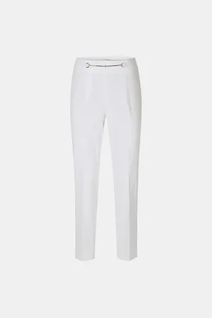 Riani Slim Fit Horsebit Detail Trousers Col: 100 , Size: 14 - 14