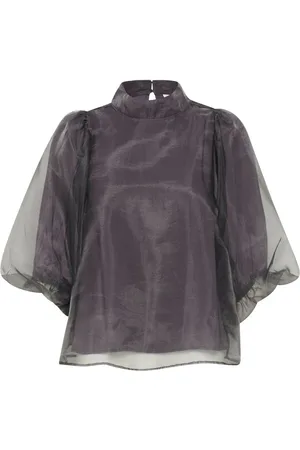 Soaked in Luxury Slchaya Blouse Dark Gull Grey - Uk 10