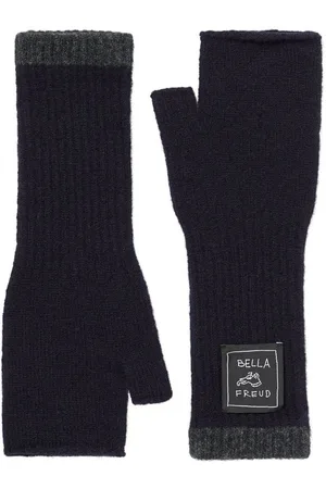 BELLA FREUD Knitted Stamp Logo Fingerless Gloves Size: Os, Col: - Os