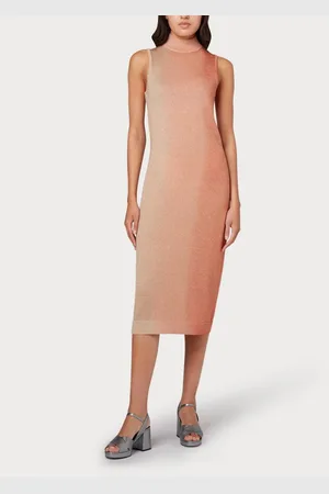 Paul Smith High Neck Ombre Sparkle Knitted Dress Col: 15 Goose Beak - M