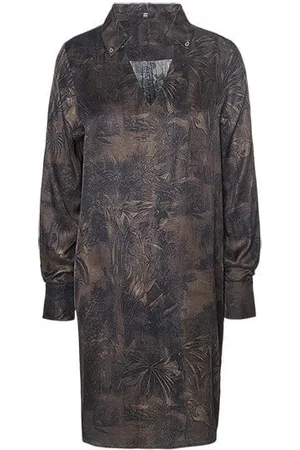 Riani Desert Palm V Neck Relaxed Dress Col: 677 Jupiter Patterned, Siz - 12