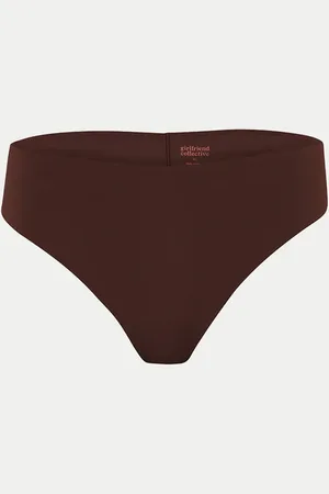 GIRLFRIEND COLLECTIVE Espresso / Xl Bonded Sport Thong - Espresso / Xl