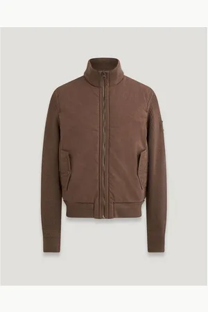 Belstaff Ward Knitted Detail Full Zip Cardigan Col: Clay , Size: - Xxl