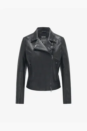 HUGO BOSS C Saleli1 Leather Biker Jacket - 12