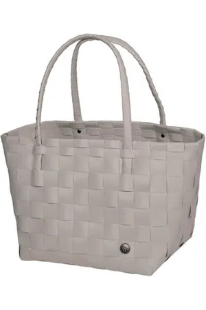 Handed By Paris Recycled Woven Shopper - Espresso Brown
