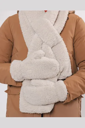Rino & Pelle Aleida Teddy Gloves Birch - Os