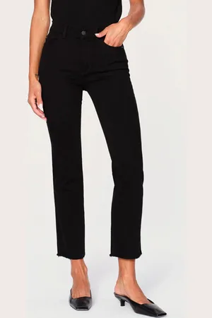 DL1961 Mara Straight Mid Rise Ankle Jeans Peached Raw - 25