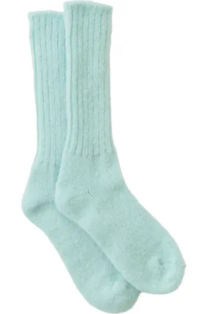 FOG LINEN WORK Ribbed Mohair Crew Socks