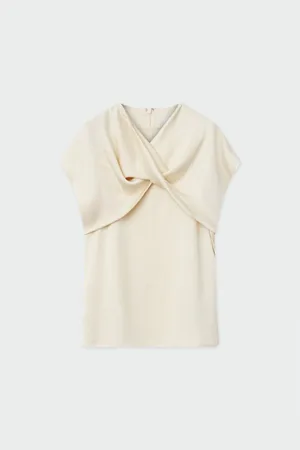DAY Birger et Mikkelsen Fleur Fluid Cross Front Design Blouse Size: 38, Col: Winter - 36