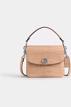 Coach Embossed Croc Cassie Crossbody 19 Bag Col: Buff , Size: Os - Os