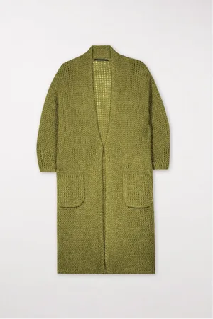 Luisa Cerano Balloon Sleeve Knitted Long Cardigan Col: 346 , Size - 10
