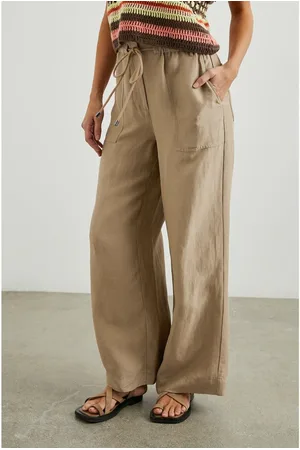 Rails Ryan Wide Leg Drawstring Trousers Safari - Xs