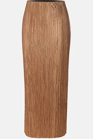 Riani Metallic Plisse Midi Skirt Col: 834 , Size: 10 - 10