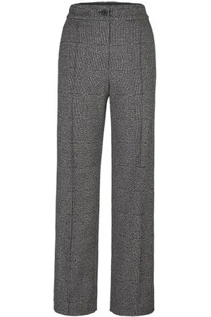 Riani Check Wide Leg Relaxed Trouser Col: 987 Patterned, Size: 1 - 14