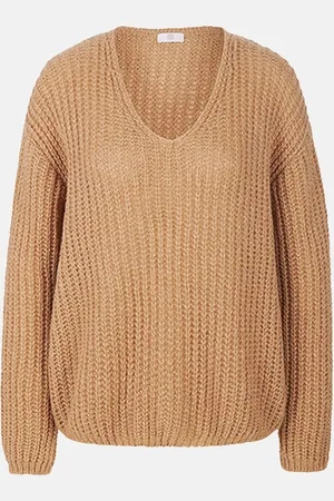 Riani Balloon Sleeve Fleck Jumper Col: 825 Sand Stone - 12