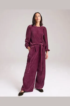Cape Cove Marley Wide Leg Cargo Trousers - Fig / S