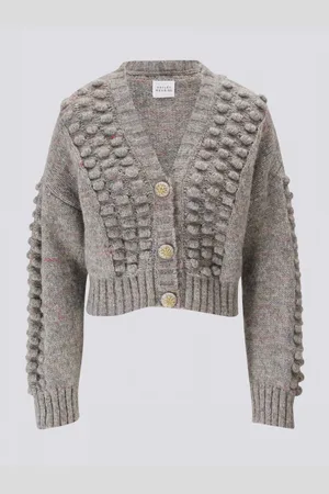 HAYLEY MENZIES Thunder Clouds Alpaca Bobble Cardigan Col: Gre - L
