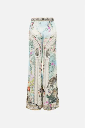 Camilla Alexandria Silk Lounge Trousers Col: Pale Multi - S