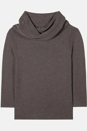 Luisa Cerano Shawl Collar Jumper 163 Grey - 14