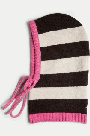 Damson Madder & Chocolate Hood With Pink Tie - Multi / Onesize
