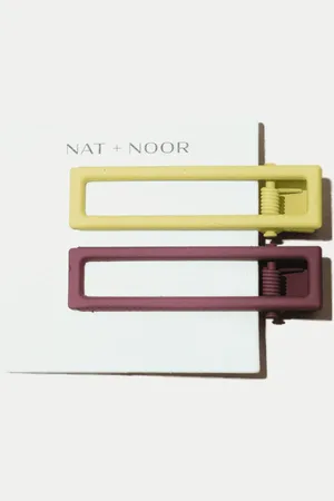NAT + NOOR Chocolate Lu Lu Hair Clips Set - Multi / Onesize