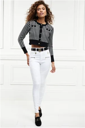 Holland Cooper Biker Skinny Jeans Size: 10, Col: Optic - 10